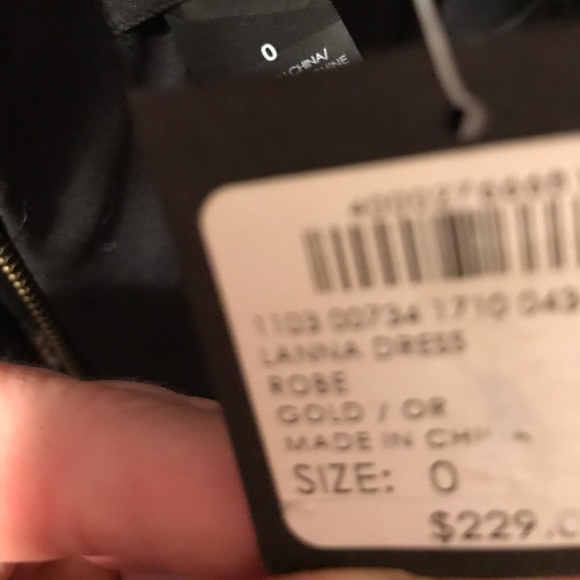 Club Monaco gold cocktail dress. - Picture 4 of 7